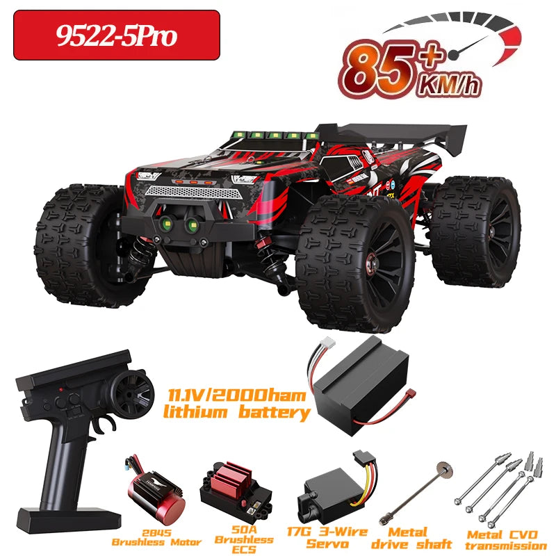 9522PRO 85KM/H High-speed RC Car Brushless Four-wheel Drive Off-road Drift 1:16 Professional Racing Car 9522 50KM/H Boy's Toy