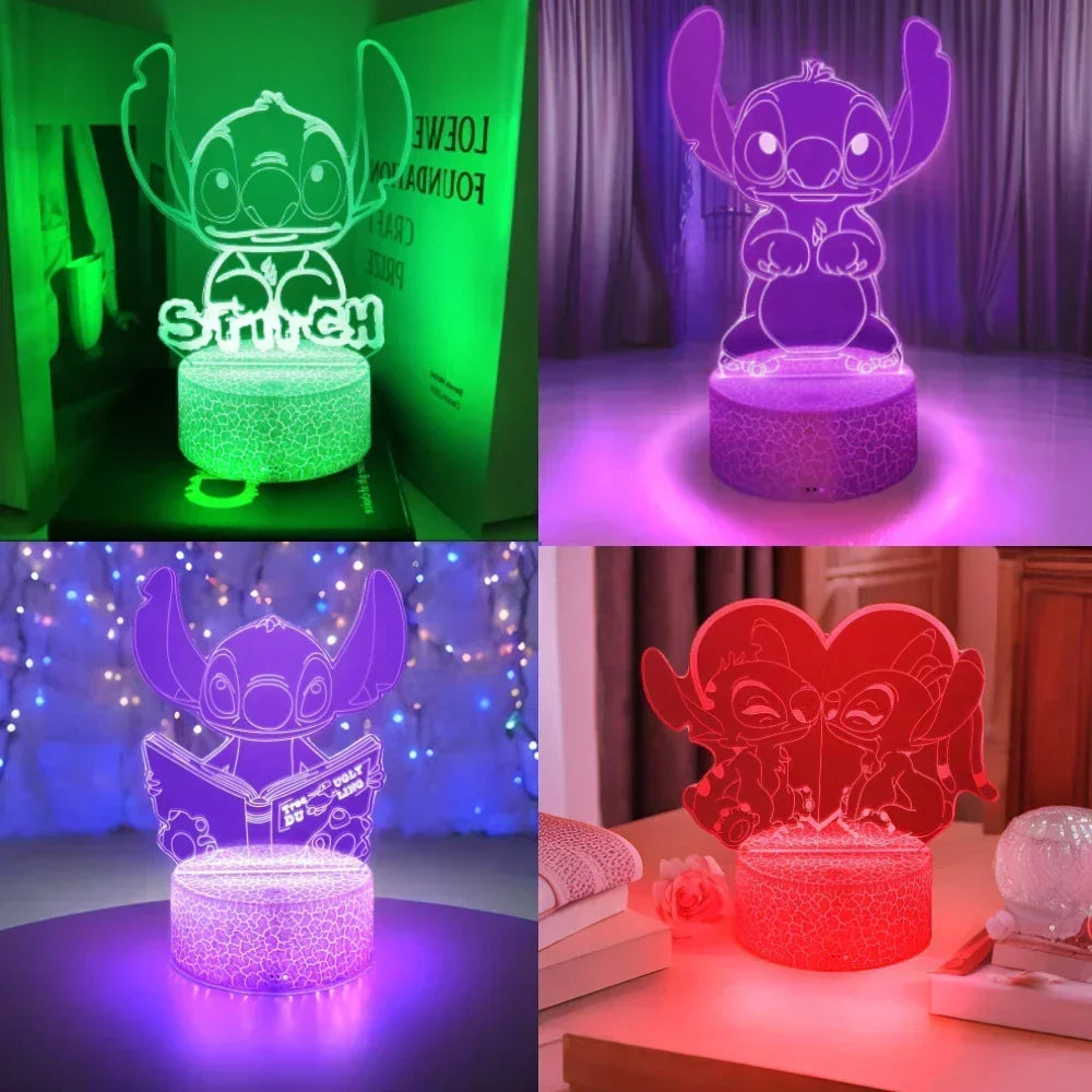 LED Night Ligh Illusion Stitch Lamps Remote Control Smart Touch Home Room Decor Lamp Christmas Valentine's Day Birthday Gifts