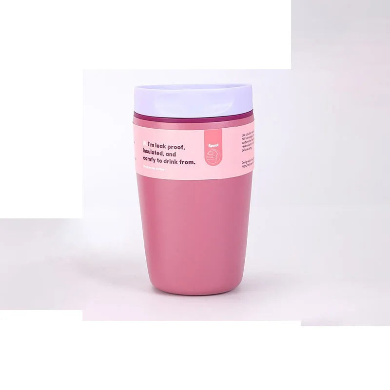 12/20oz Stainless Steel Vacuum Cup Coffee Cup Simple Fashion Men's & Women's Coffee Cup Outdoor Sports Portable Cup Couples Mugs