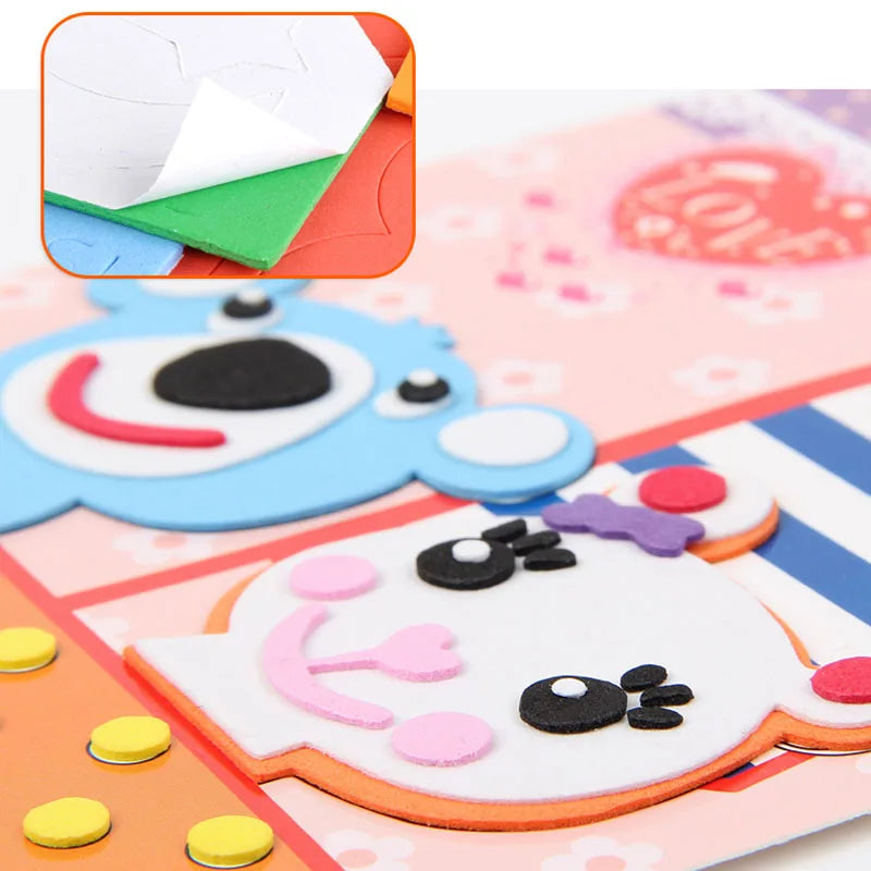 5/10/20pcs Children EVA Foam Sticker Toy 3D Puzzle Early Education Toys Cute Cartoon Animal Puzzle for Kids Toy Girls Gift TMZ