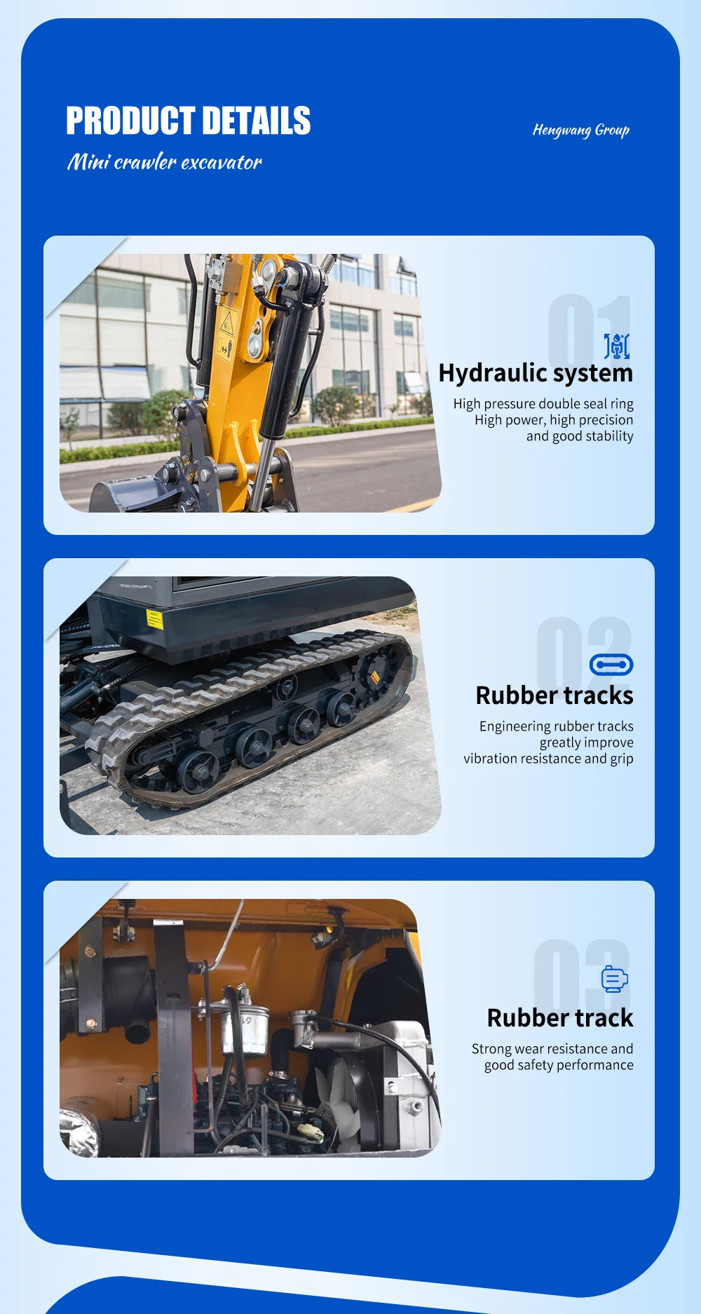 AC Cabin Mini Crawler Excavator Diesel Tractor 2.5 ton Hydraulic Compact Excavators 2 ton Mini Bagger Construction Machinery