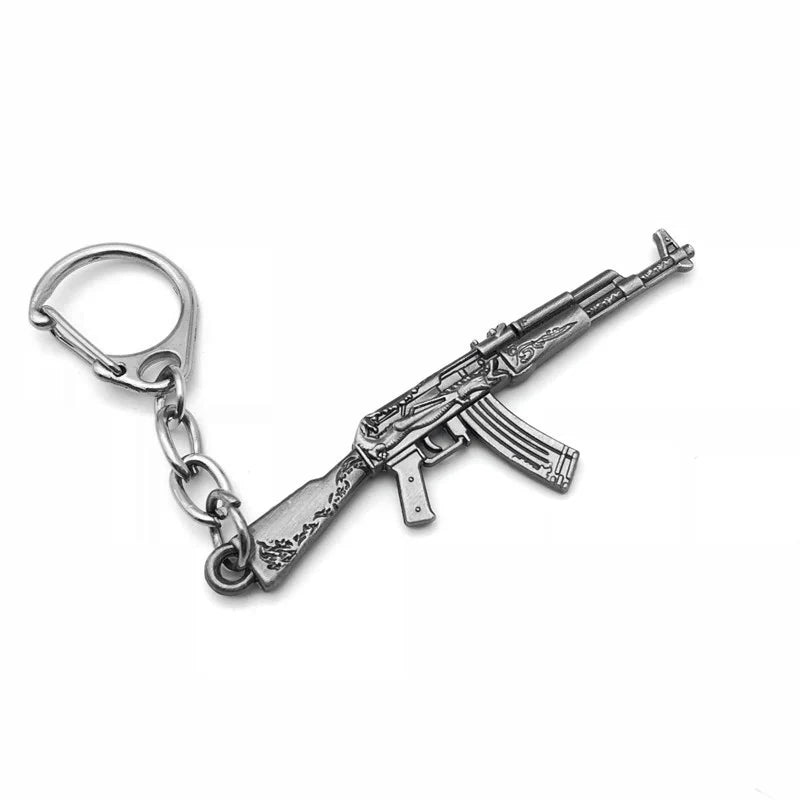 Novelty Counter Strike Gun AK47 Keychain Men Trinket Awp Rifle Sniper CS GO Saber Men's Bag Car Key Chain Jewelry Souvenirs Gift