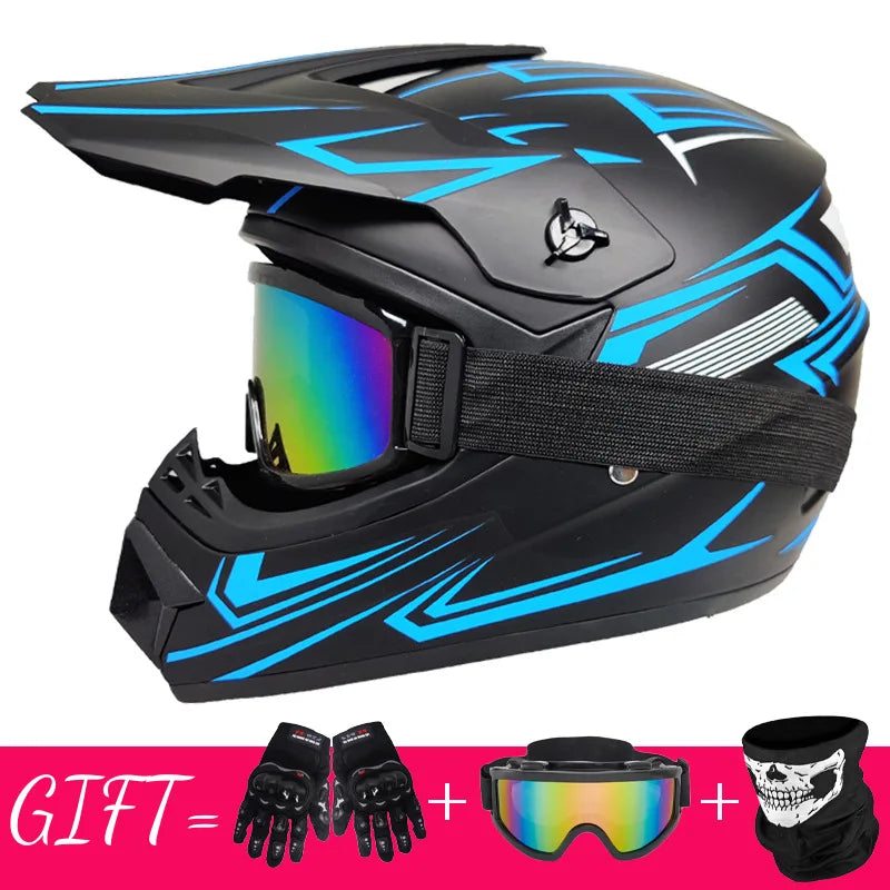 Motorcycle Helmet Off-road Bike Helmet Capacete Motocross Casco send 3 men kids gift Motocross Downhill AM DH Cross Helmet