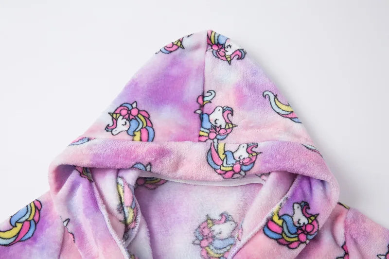 Kids Sleepwear Robe Autumn Winter Flannel Warm Bathrobe For Girls 1-11 Years Toddler Children Pajamas For Boys Girl Pajamas