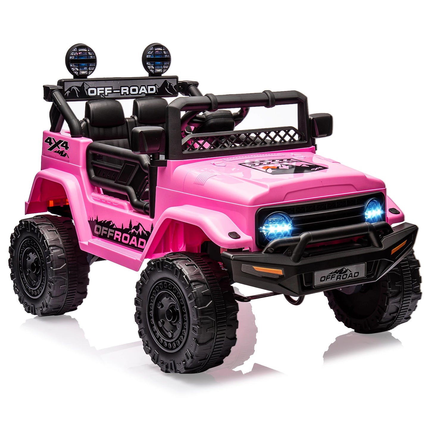 12V Kids Ride On Truck with Remote Control Spring Suspension Bluetooth Connectivity and Led Lights Ride On Toys for 3-6 yrs