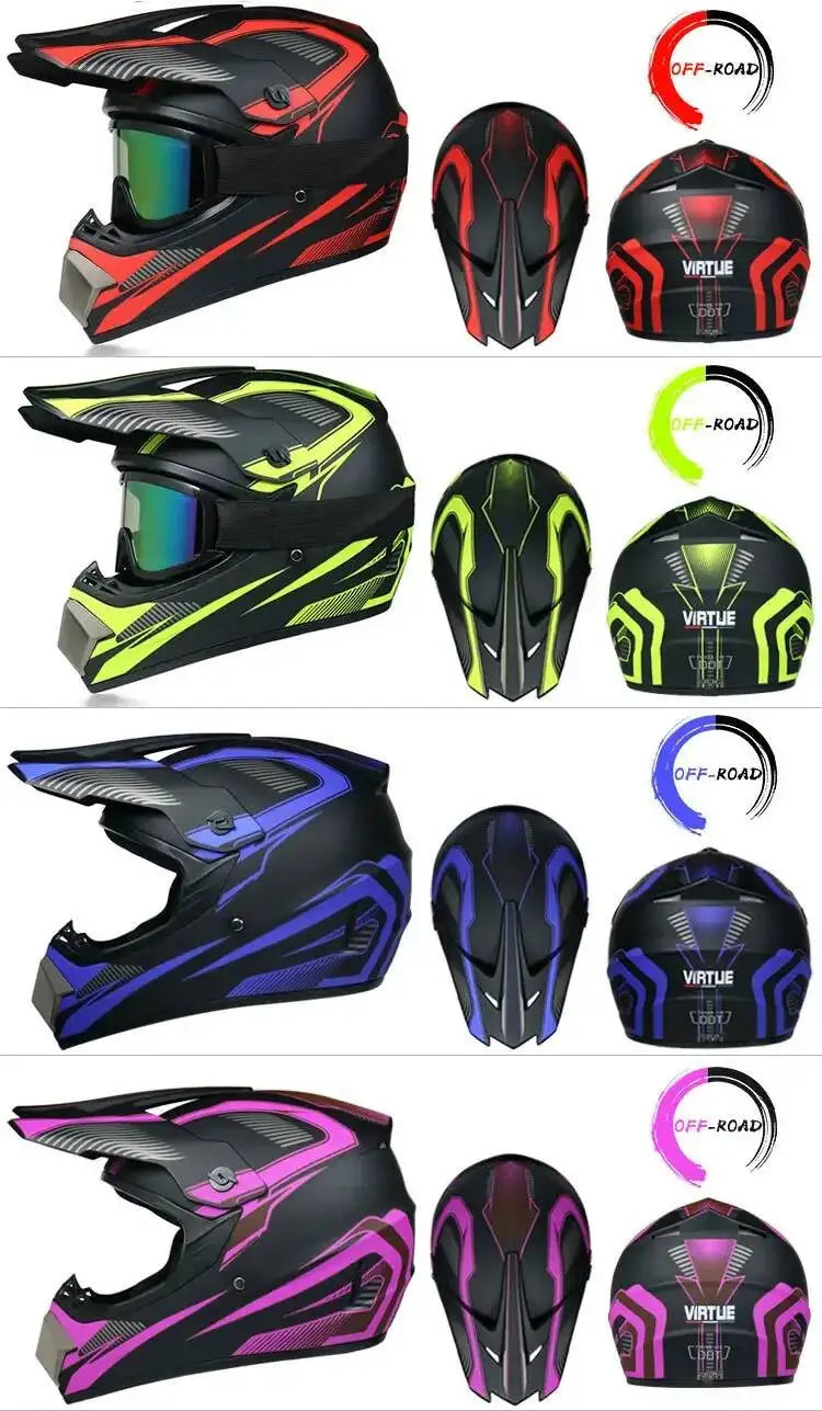 Motorcycle Downhill Helmet Motocross Full Face Off-road Racing Helmet Mountain Bicycle MTB Motocross Motobiker Goggles Classic
