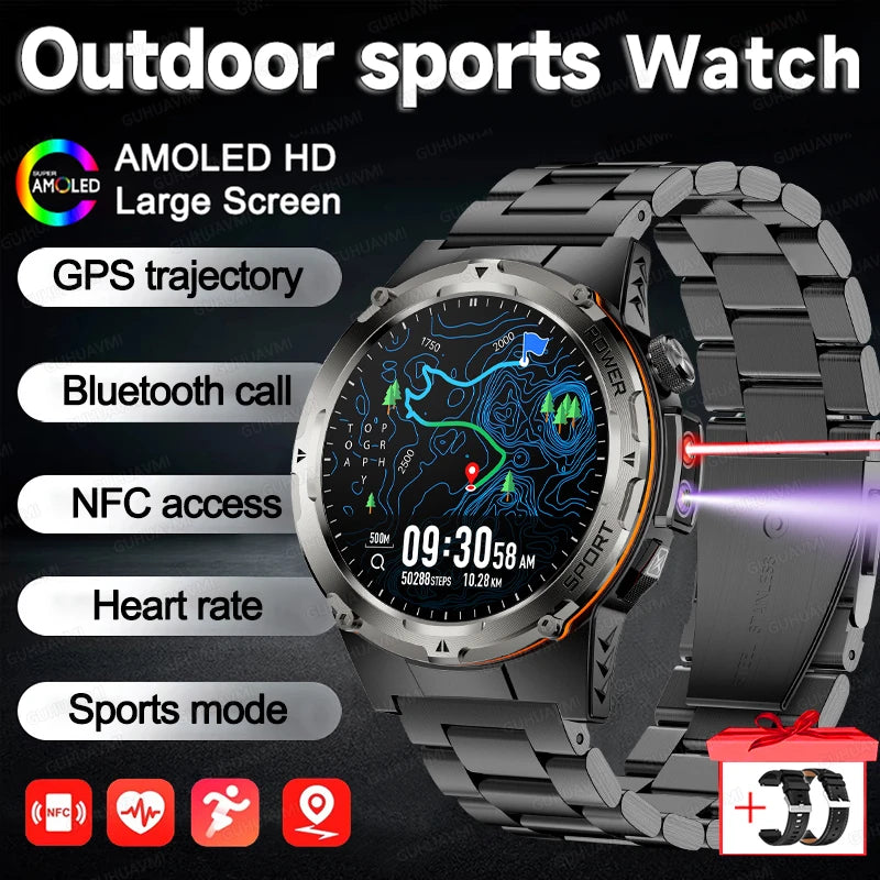 2025 NEW Popular Outdoors GPS tracker Sports Smart Watch Men 500mAh NFC HD Call IP68 depth waterproof Watch Men For Xiaomi Men