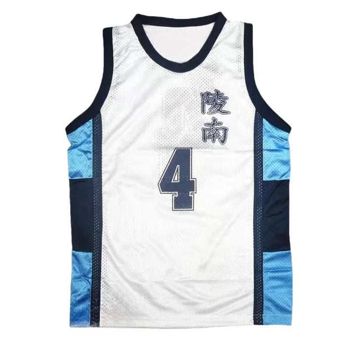 Shohoku Ryonan Anime White Blue Sports Uniform Jersey Shorts Set High School Sendoh Akira Cosplay Basketball Team Costume