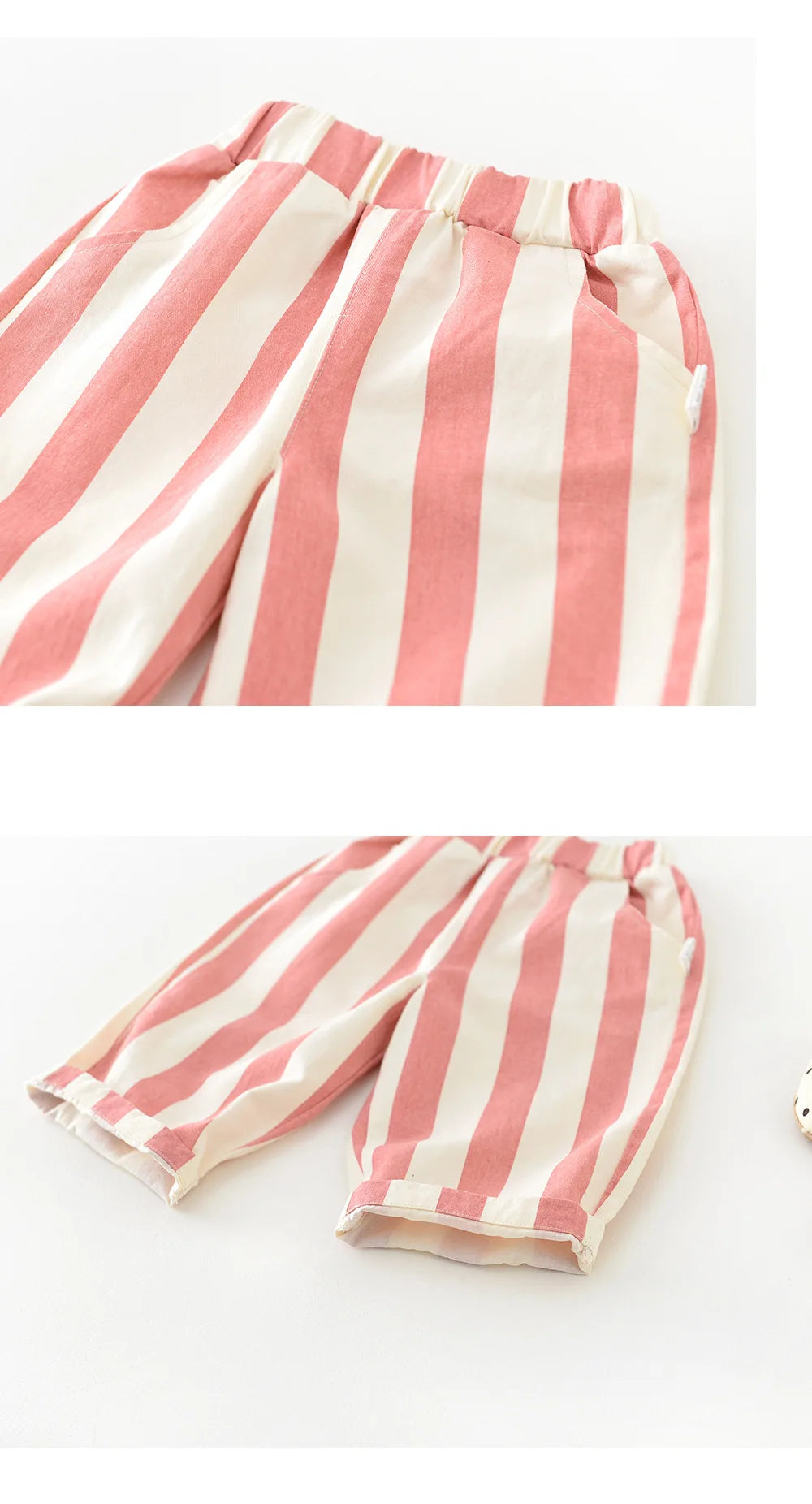 Autumn New Boy Girl Children Loose Striped Casual Pants Baby Pockets Fashion Pants Kid Outdoor Cotton Trousers Toddler Costume