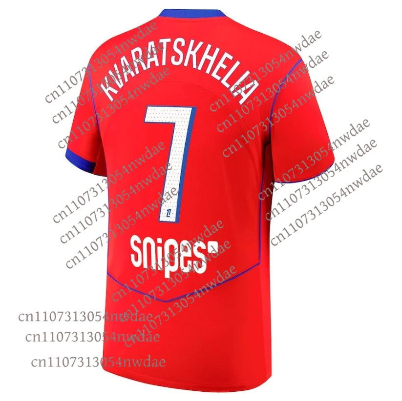 25-26 Best-selling PSG Family 3D Printed Jersey T-shirt Casual Sports Fast Drying Comfortable Breathable Adult Children Same