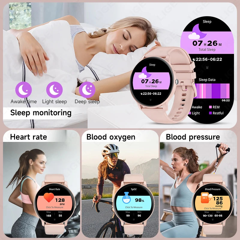 New Smart Watch Women Bluetooth Call Sport Fitness Tracker Heart Rate Sleep Monitor Music Player Sport Waterproof Smartwatch Men