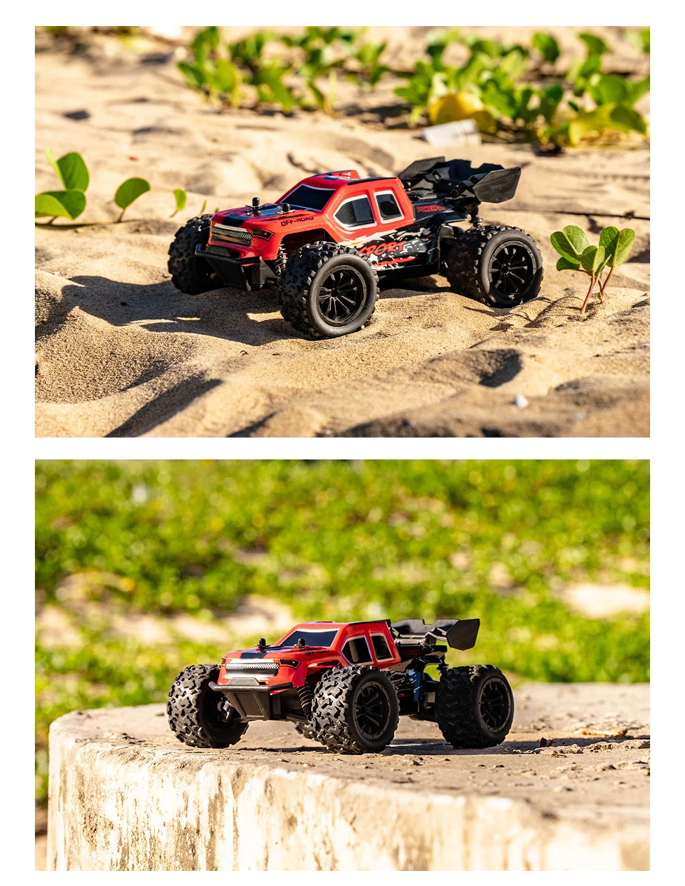 2.4G Remote Control Car with Light RC Vehicle RC Racing Car 20KM/H High Speed Off-Road Climbing Remote Control Toy Gift for Kids