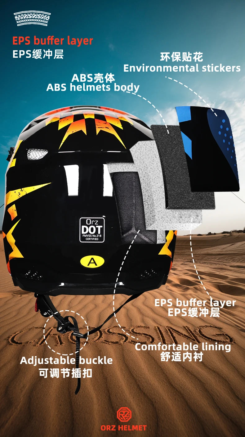 Motorcycle Helmet Professional Motocross Off Road Helm Children Off-road Casque Capacete De Motocicleta