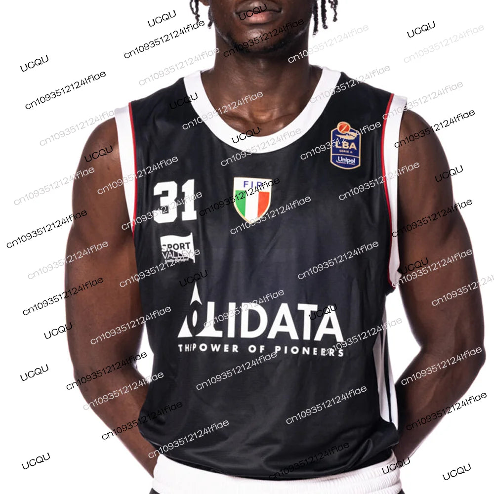 25/26 New Bologna Virtus Basketball Jersey Italian Men's Basketball Sports Vest Fan Special Player Kit Basketball Game Jersey