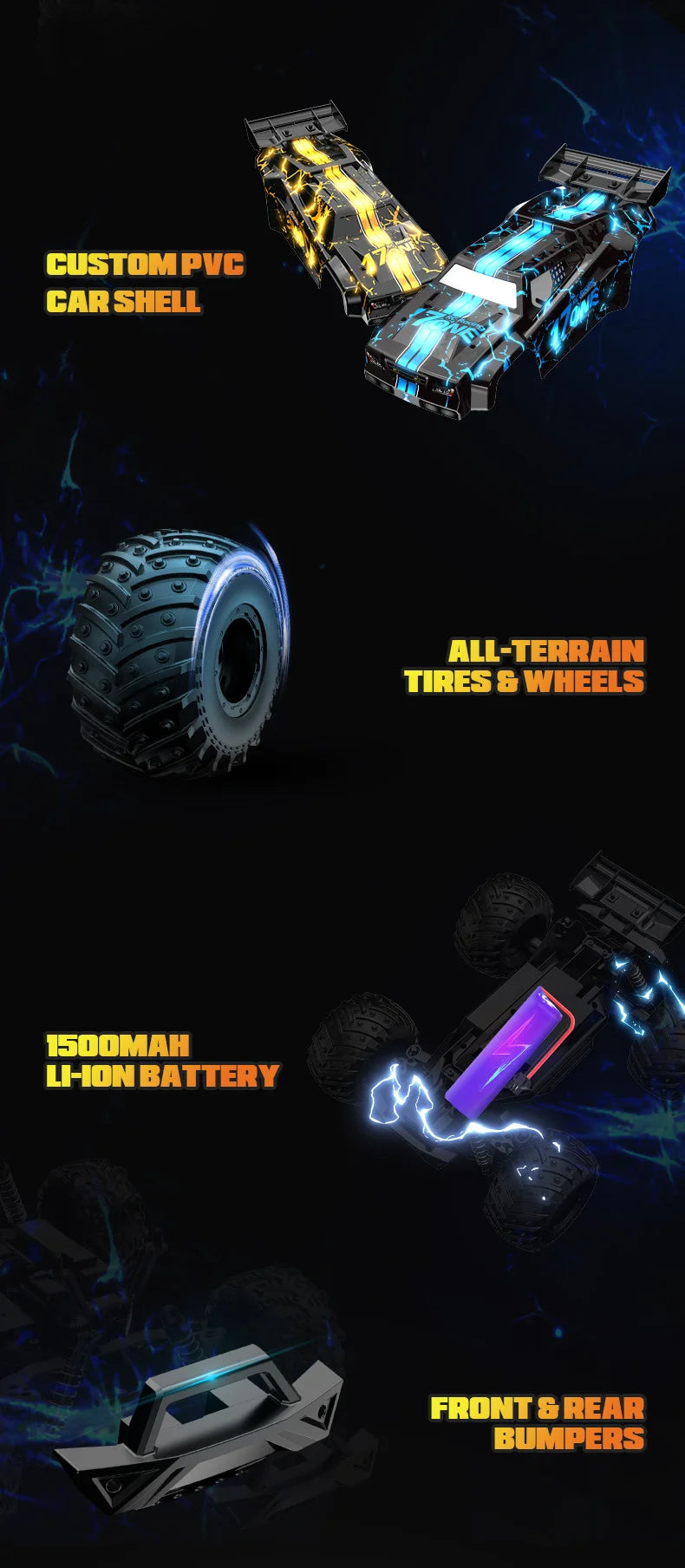 S626/S636 1:14 RC Car 4WD Off-road Monster 20KM/H High-speed Car Translucent Car Shell Drift Racing RC High-speed Boy Toy RC car