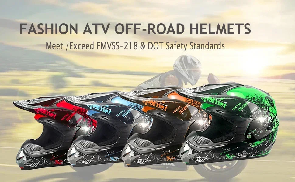 Motorcycle Downhill Helmet Motobiker Goggles Classic Bicycle MTB Racing Helmet Motocross Full Face Off-road Mountain Motocross