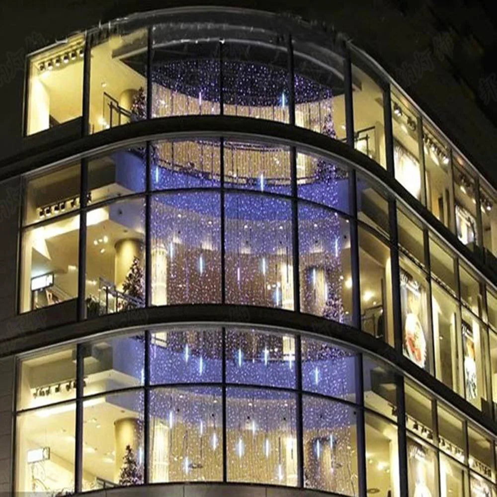 30/50cm 10Tubes Meteor Shower Rain Led Fairy String Lights Street Garlands Christmas Tree Decorations for Outdoor New Year Decor