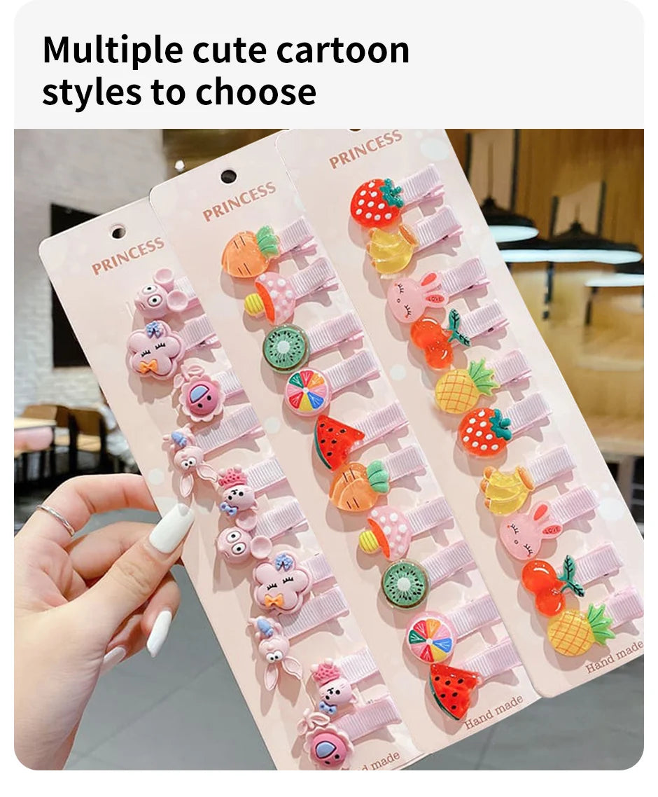 30Pcs Set Baby Hair Clips Cartoon Bows Flower Girls Hairpins Sweet Children Clips Barrettes Baby Hair Accessories
