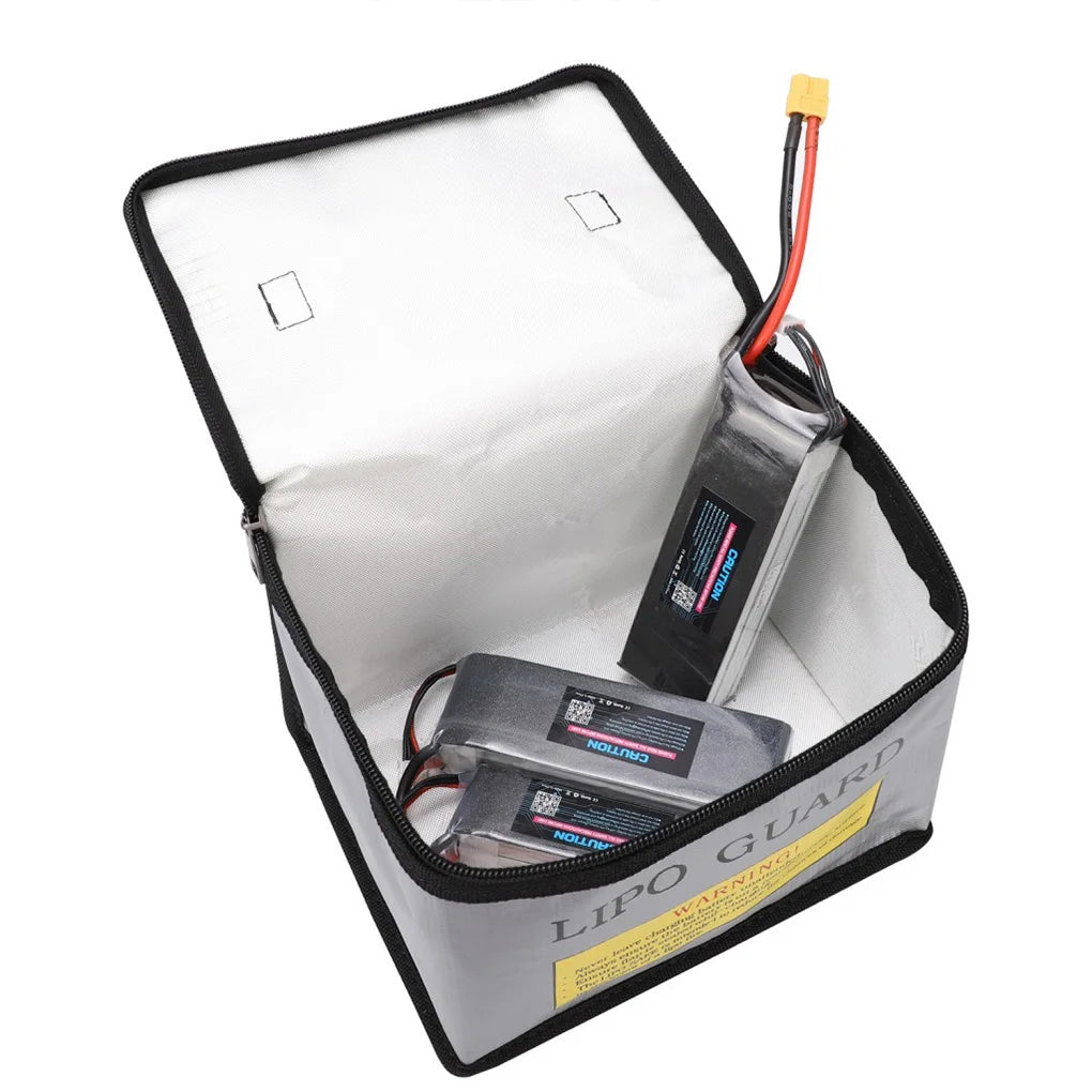 Lithium Battery Explosion-proof Bag Fireproof Safety High Temperature Storage Flame Retardant Aircraft Model Battery Protection