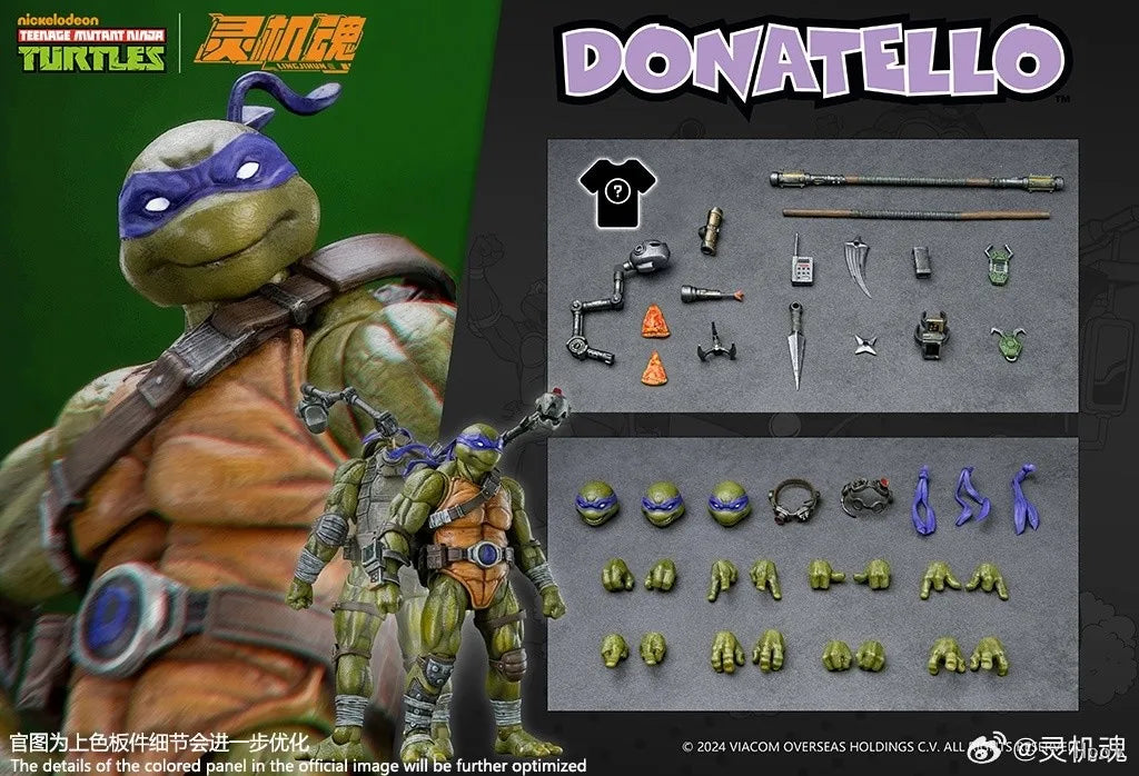Lingjihun Original New Product Ninja Turtles Raphael Michelangelo Anime Finished Product Movable Doll Model Toy Handmade inStock