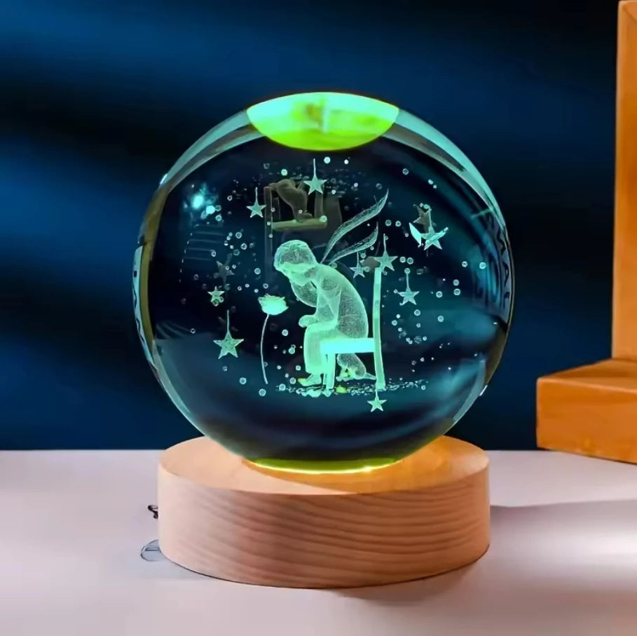 3D Crystal ball Crystal Planet Laser Engraved Solar System Globe Astronomy Gift Birthday Gift Glass Sphere Home Decoration