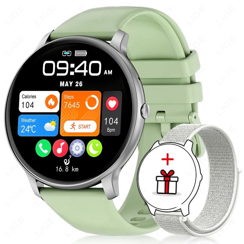 LIGE Bluetooth Call Women Smart Watch Men Sports Fitness Watches Heart Rate Health Monitor Smartwatch Ladies For Android iOS