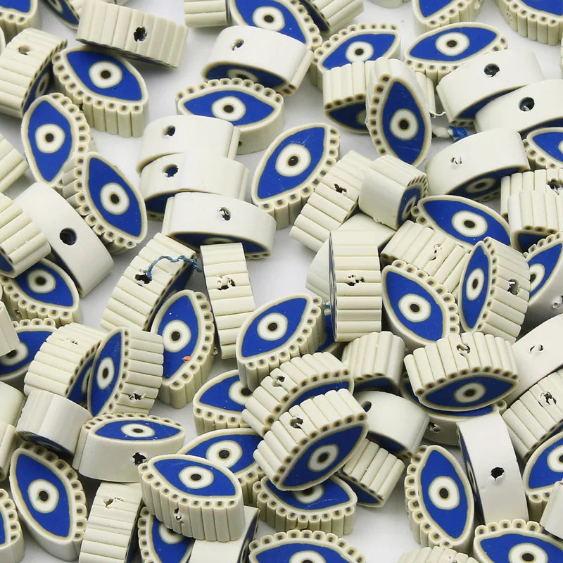 20/50pcs/Lot Mixed Style Pattern Polymer Clay Spacer Beads For Handmade Necklace Bracelet DIY Jewelry Making Accessories