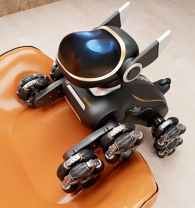 2025 NEW DWI Eight Wheeled Stunt Dog 2.4G Remote Control Intelligent Swing Arm Drift Robot Dog Climbing Car Children's Gift Toy