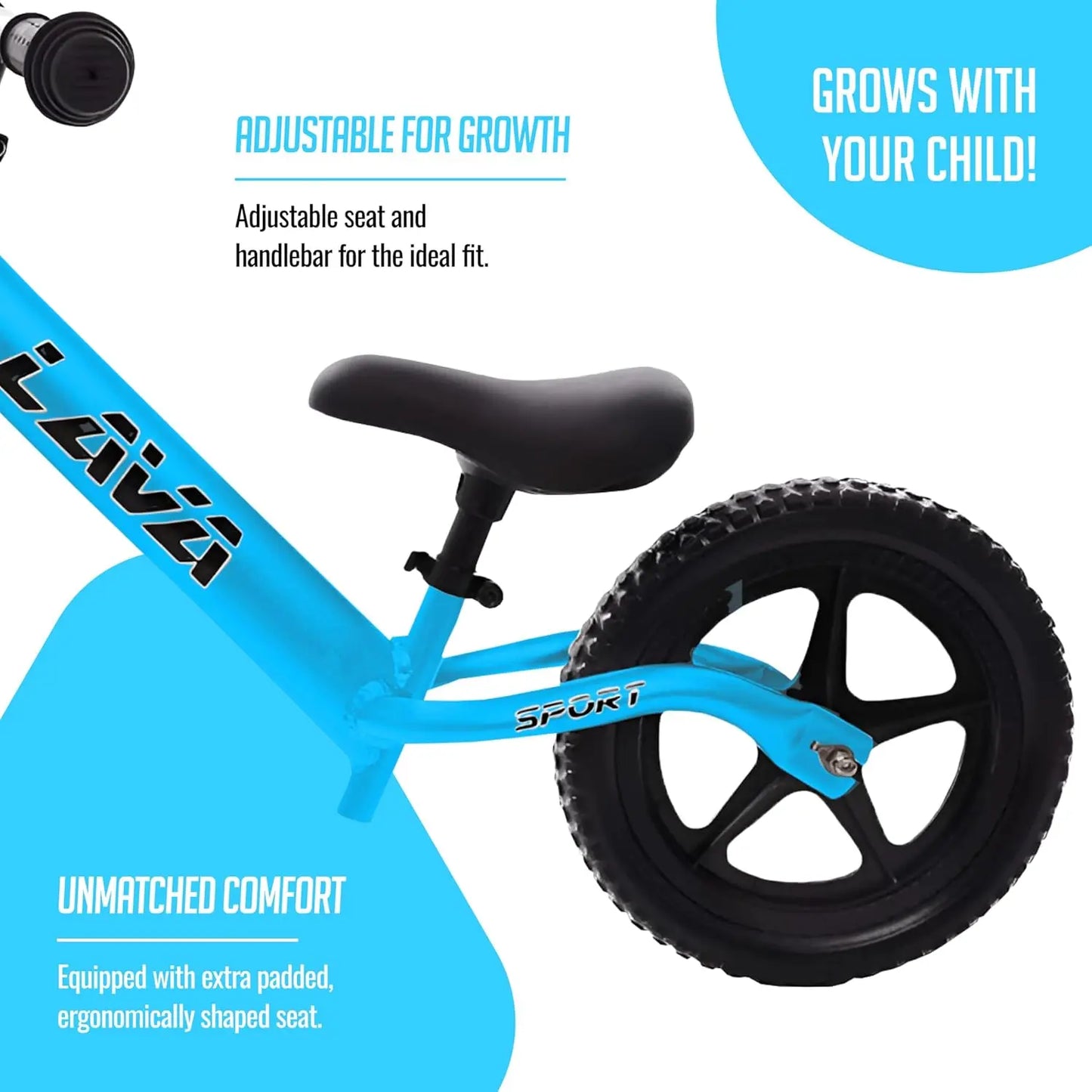 Balance Bike - Lightweight Aluminium Toddler Bike for 2, 3, 4, and 5 Year Old Boys and Girls - No Pedal Bikes for Kids with Adju