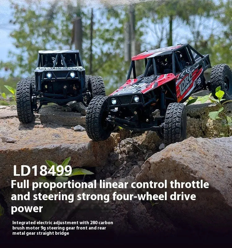 LDRC LD18499 1:18 4x4 4WD RC Car Remote Control Climbing Toy Vehicle Model for Boys Gift Off-Road Capable Scale Toy Car