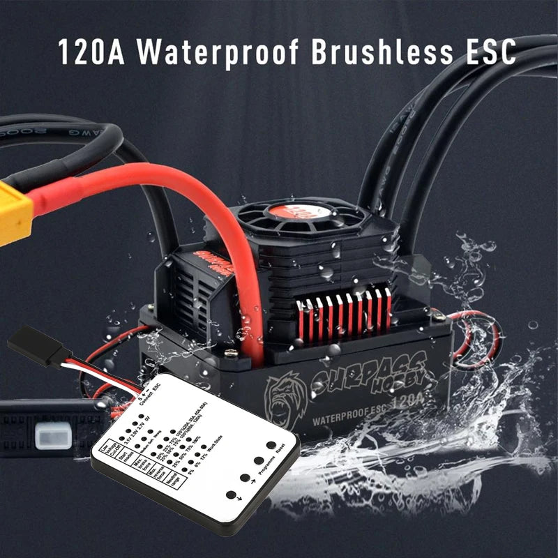 Surpass Hobby Waterproof 25A 35A 45A 60A 80A 120A 150A Brushless ESC Speed Controller XT60 Plug For 1/8 1/10 1/12 RC Car Toys