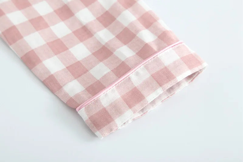 Baby Girl Boy Plaid Cotton Pajamas Set Toddler Teens Child Sleepwear Boutique Kid Home Suit Spring Autumn Baby Clothes 3-12Y