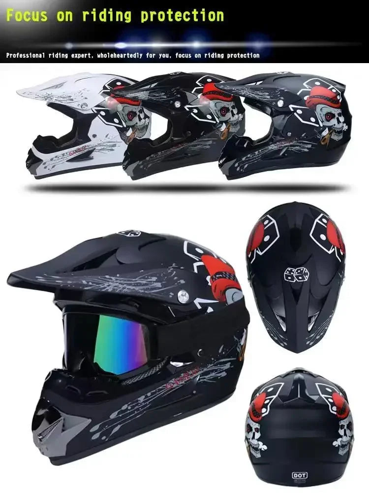 Motorcycle Helmet Youth Kids Child Full Helmet Children Helmets Motocross Casco Moto children Off-road Safety Protection DOT