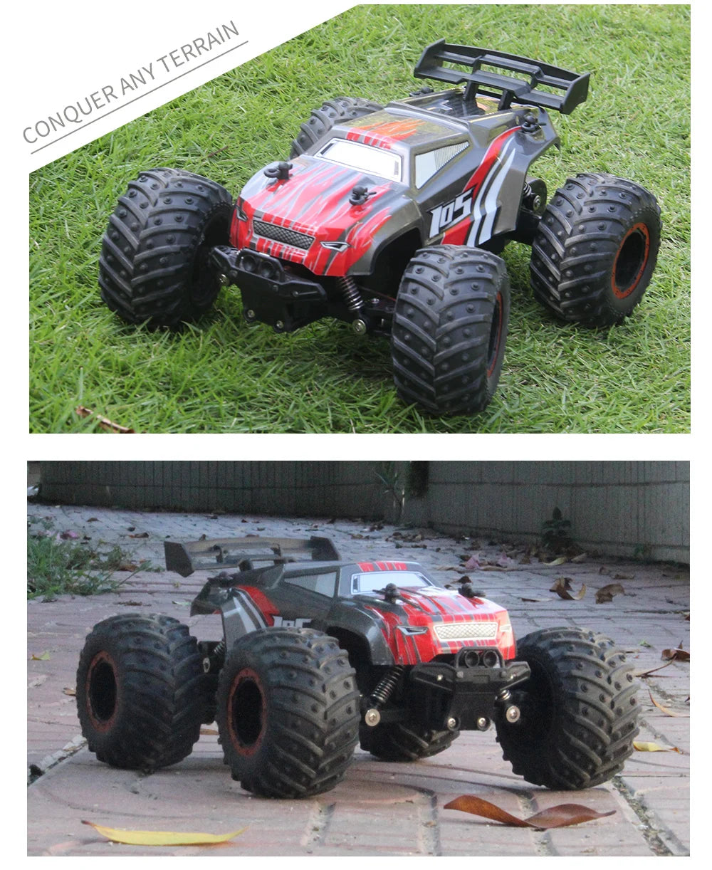 JJRC Q105 Q175 1:18 20 Km/h 2.4GHz Double Motors Drive With LED Light Off Road Remote Control Cars Drift Monster Truck Toys