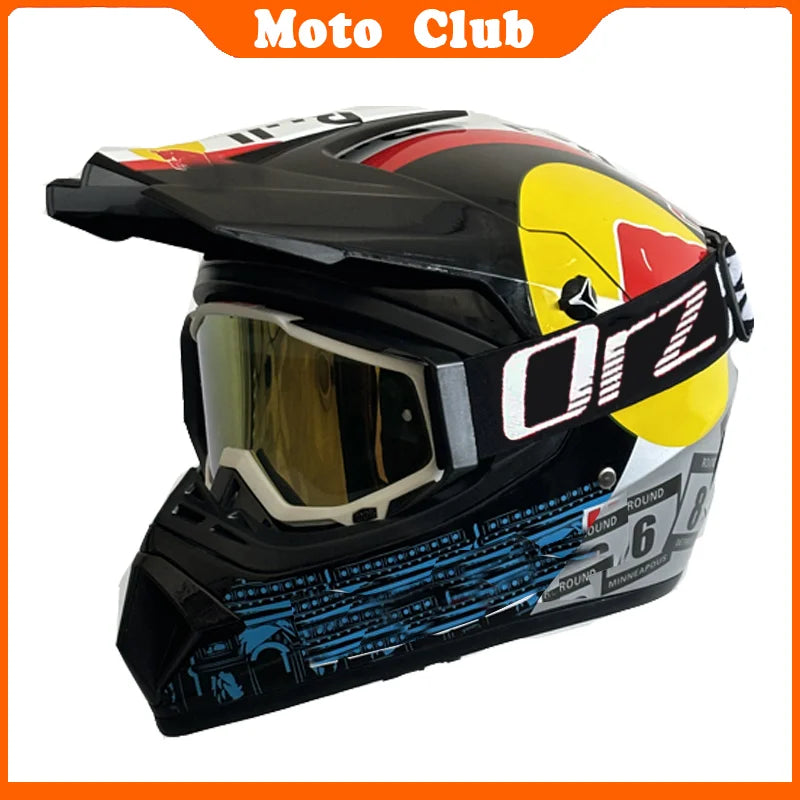 Motorcycle Helmet Professional Motocross Off Road protective Helm Children Off-road Casque Capacete De Motocicleta Gift Goggles