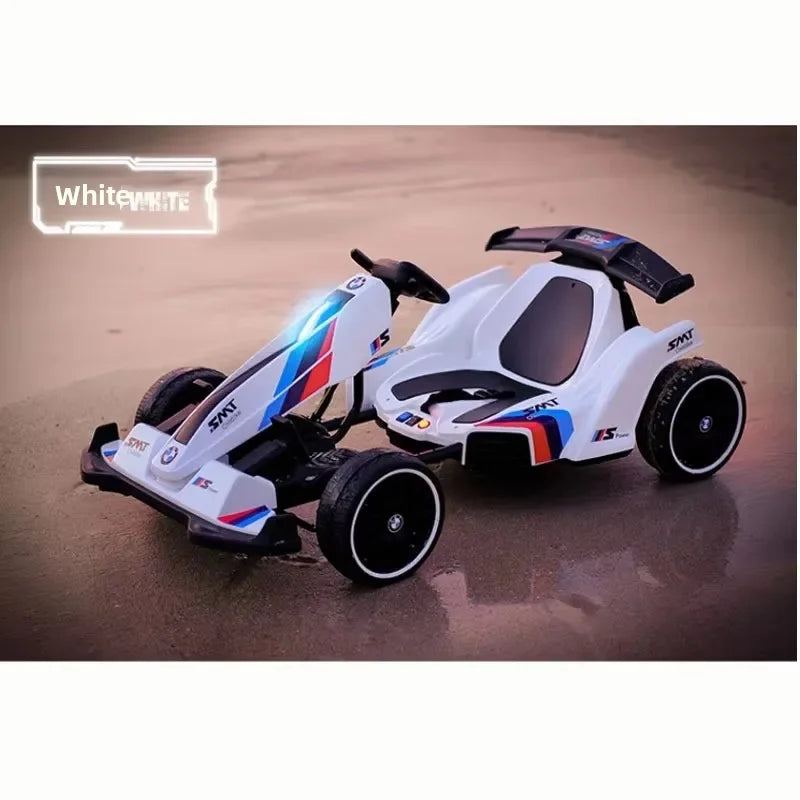 Kids Electric Kart Ride on Toy Car Four Wheels Go Kart Pedal Cars for Kids Remote Control Go Kart