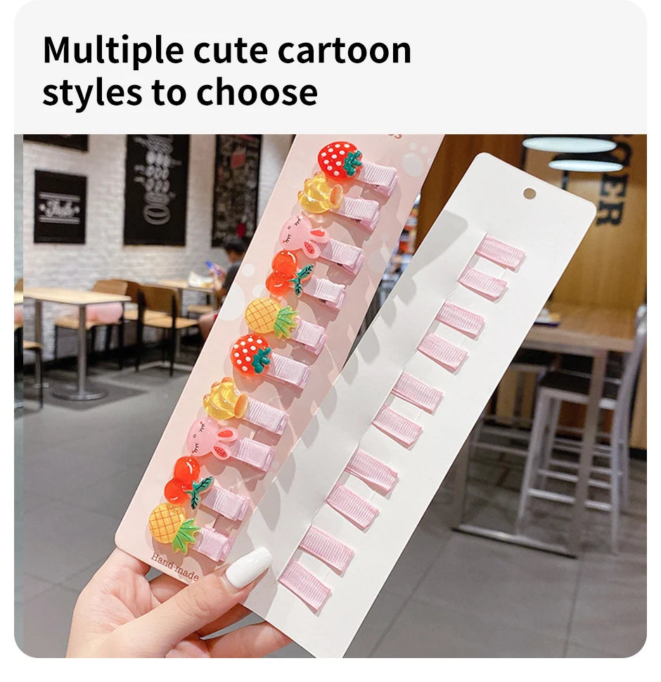 30Pcs Set Baby Hair Clips Cartoon Bows Flower Girls Hairpins Sweet Children Clips Barrettes Baby Hair Accessories