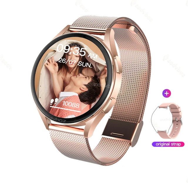 New Fashion Circular Full Touch Smart Watch Women Music Bluetooth Call Digital Watch IP68 Waterproof Smartwatch Men For XiaoMi