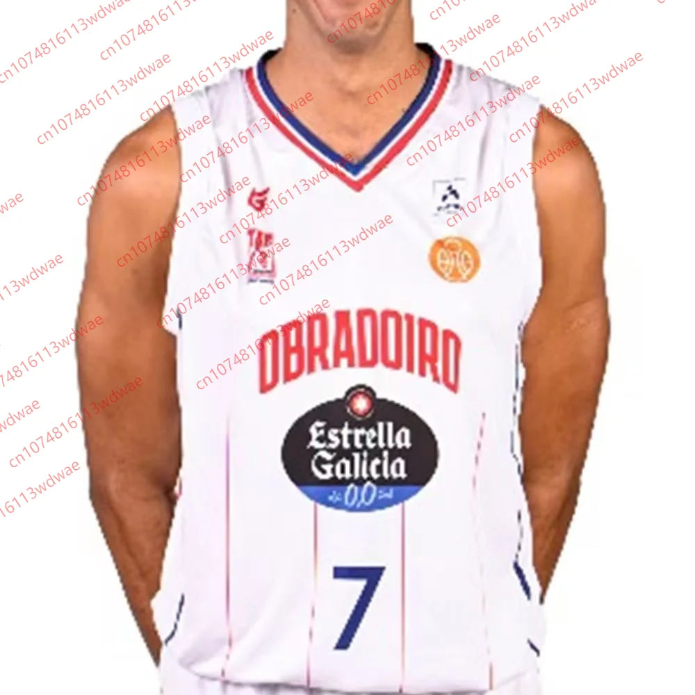 Spain Basketball League 26 Jersey Men Sports Vest Obradoiro basketball Jersey Kit Obradoiro basketball Vest KID Jersey Kit
