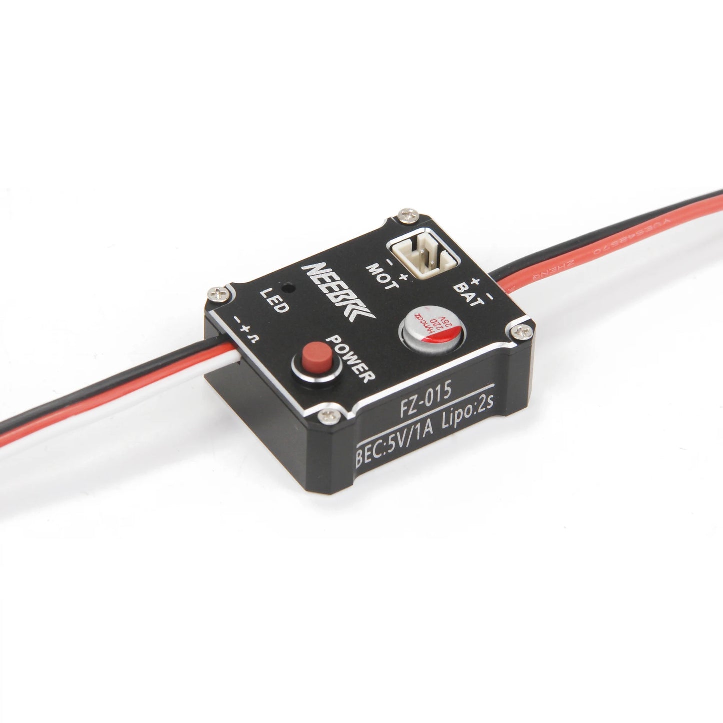 NEEBRC 15A Brushed 2S ESC 5V 1A BEC Built in Two Modes for 1/24 1/18 Mini Drift Off-road Crawler Car SCX24 030/050/130/180 Motor