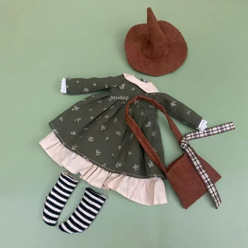 30cm BJD Doll Clothes Set – 6 Points Universal Outfit for SD Dolls – Princess Skirt