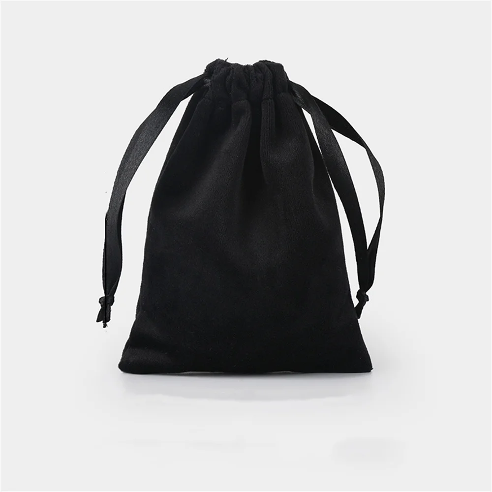 10pcs/lot LOGO Customized Velvet Storage Drawstring Bags Soft Touching Dust Pouches Personalized Christmas Gift Pocket