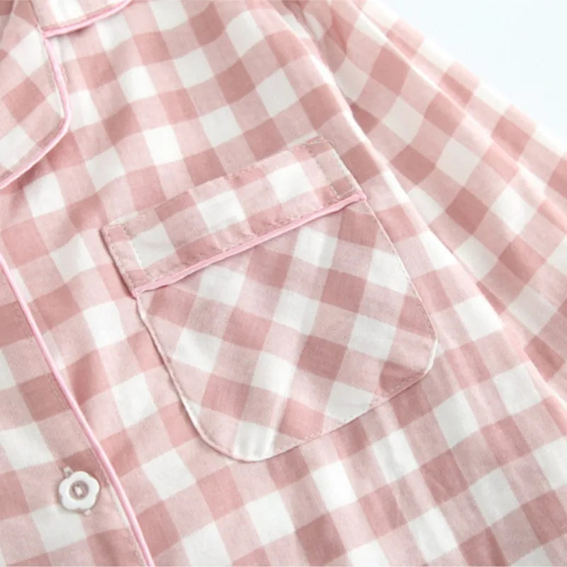 Baby Girl Boy Plaid Cotton Pajamas Set Toddler Teens Child Sleepwear Boutique Kid Home Suit Spring Autumn Baby Clothes 3-12Y