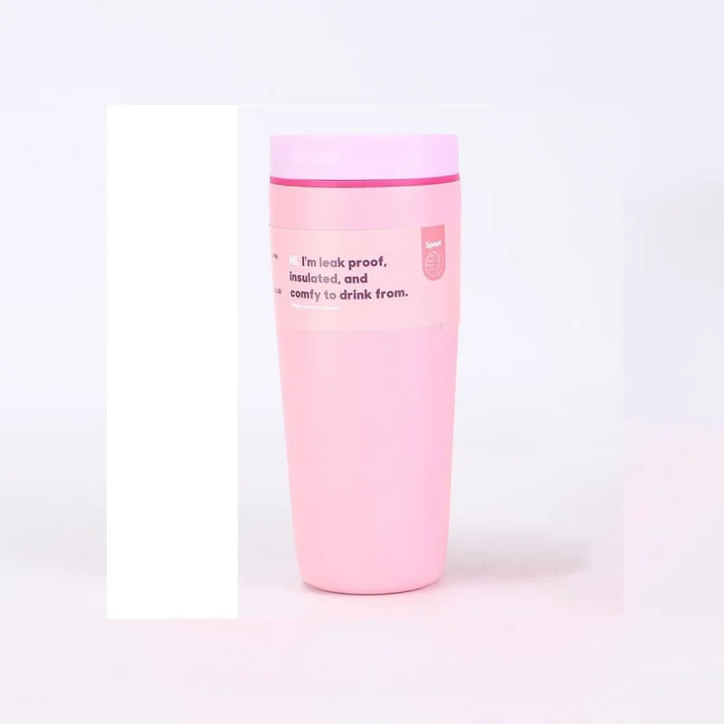 12/20oz Stainless Steel Vacuum Cup Coffee Cup Simple Fashion Men's & Women's Coffee Cup Outdoor Sports Portable Cup Couples Mugs