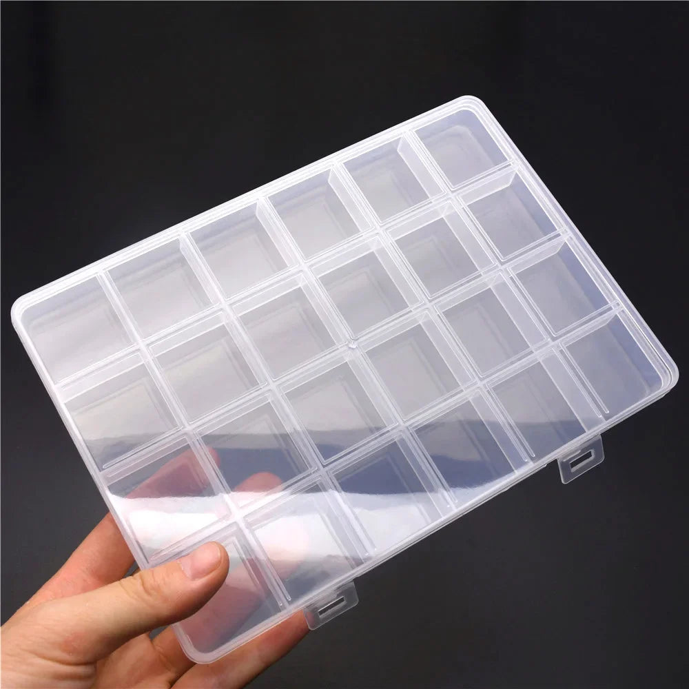 6-32 Compartments Plastic Storage Box Organizer Jewelry Container with Dividers for Beads Art DIY Crafts Sewing Jewelry Supplies