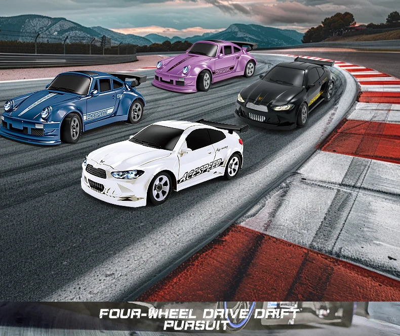 1/64 RC 4WD Drift Car 2.4G High-Speed Racing Car Four-Wheel Mini Desktop Remote Control Car Electric Toys Children Gifts