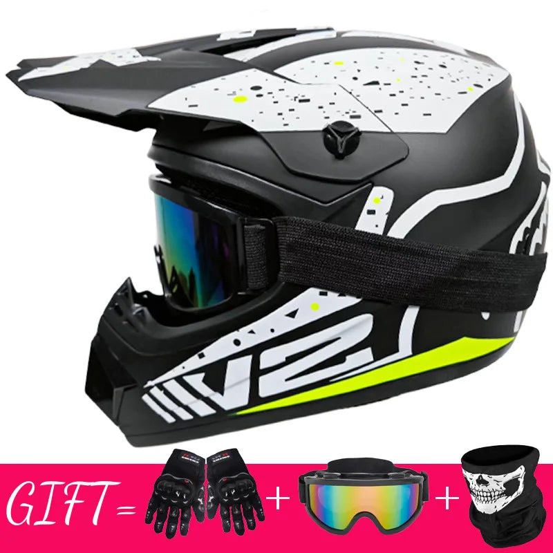 Motorcycle Helmet Off-road Bike Helmet Capacete Motocross Casco send 3 men kids gift Motocross Downhill AM DH Cross Helmet