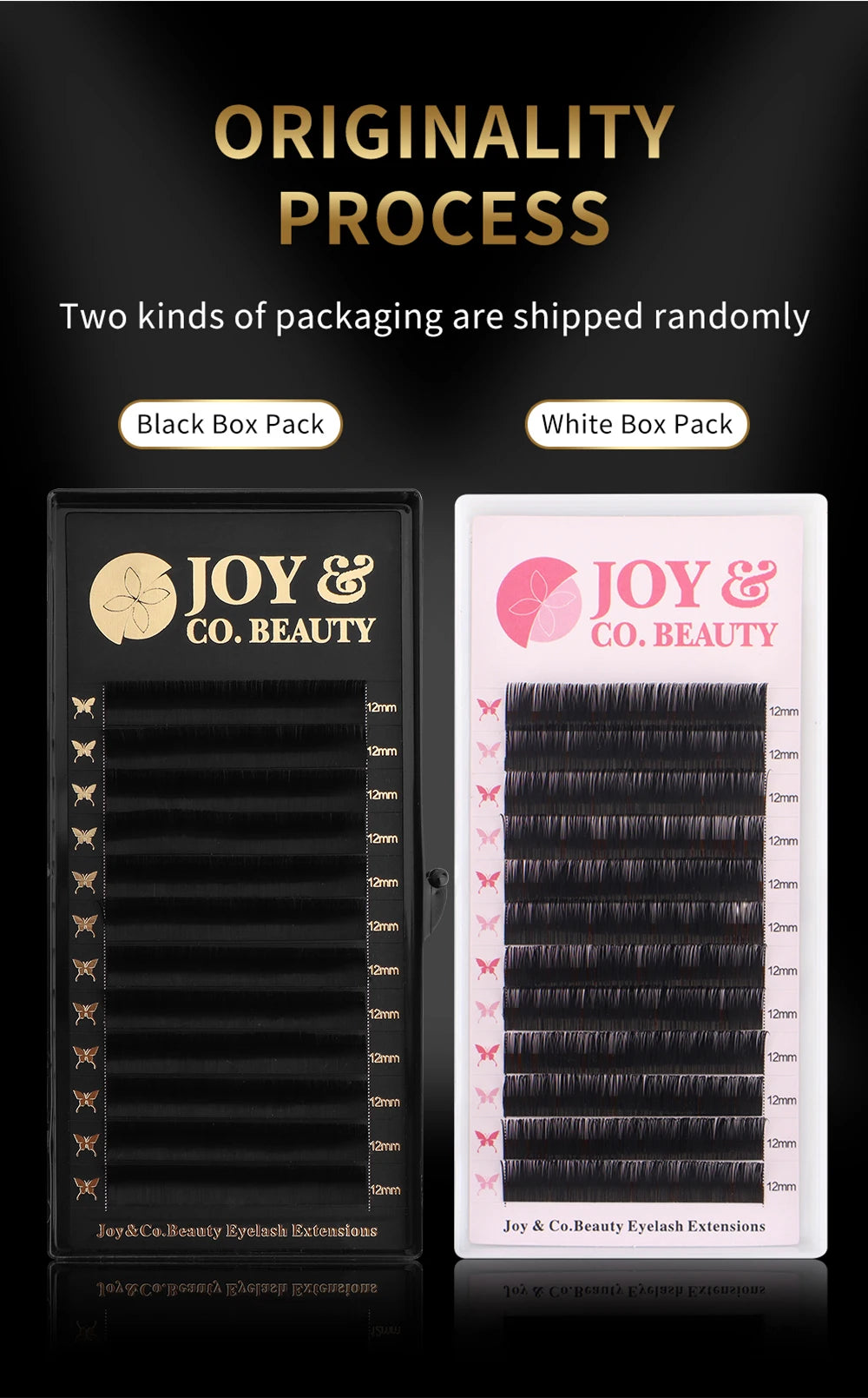 JoyCo Eyelash Extension Korean Pbt Individual Silk Eyelash 0.03-0.15 Premium Matte Black Volume Cosplay Makeup Classic Lashes