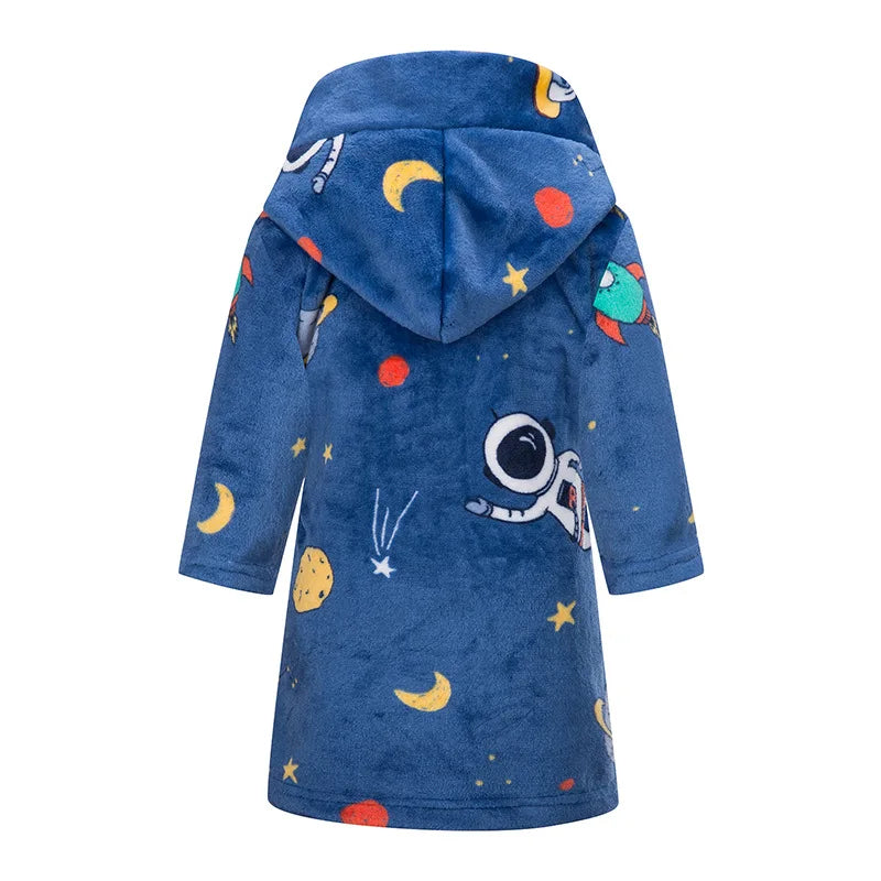 Kids Sleepwear Robe Autumn Winter Flannel Warm Bathrobe For Girls 1-11 Years Toddler Children Pajamas For Boys Girl Pajamas