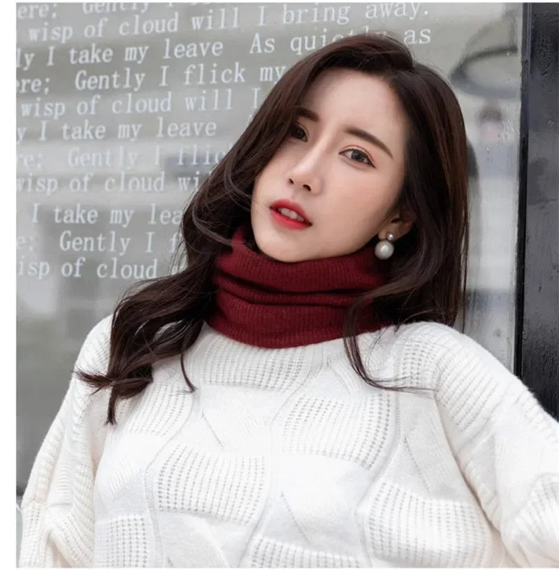 Unisex Winter Knitted Scarves for Boys Girls Women Men Warm Kids Thick Elastic Mufflers Children Neck Warmer Cotton Baby Scarf